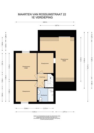 Floorplan - Maarten Van Rossumstraat 22, 6137 HW Sittard